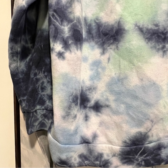 Pink Victoria secret blue tie dye long hoodie M - Picture 6 of 7